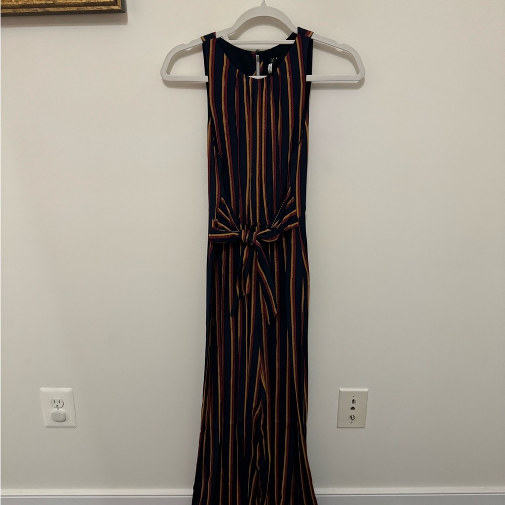 Tracy Reese Striped Wide Leg Jumpsuit